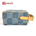 LOUIS VUITTON ルイヴィトン N40753 ダミエ・デニム 3D ロッカー ドップ・キット ポーチ ハンドバッグ クラッチバッグ セカンドバッグ デニム ユニセックス ブルー 新品同様 【中古】