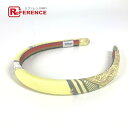 HERMES エルメス エルザ ヘアバンド ヘッドバンド ヘアアクセサリー カチューシャ シルク レディース イエロー 【中古】