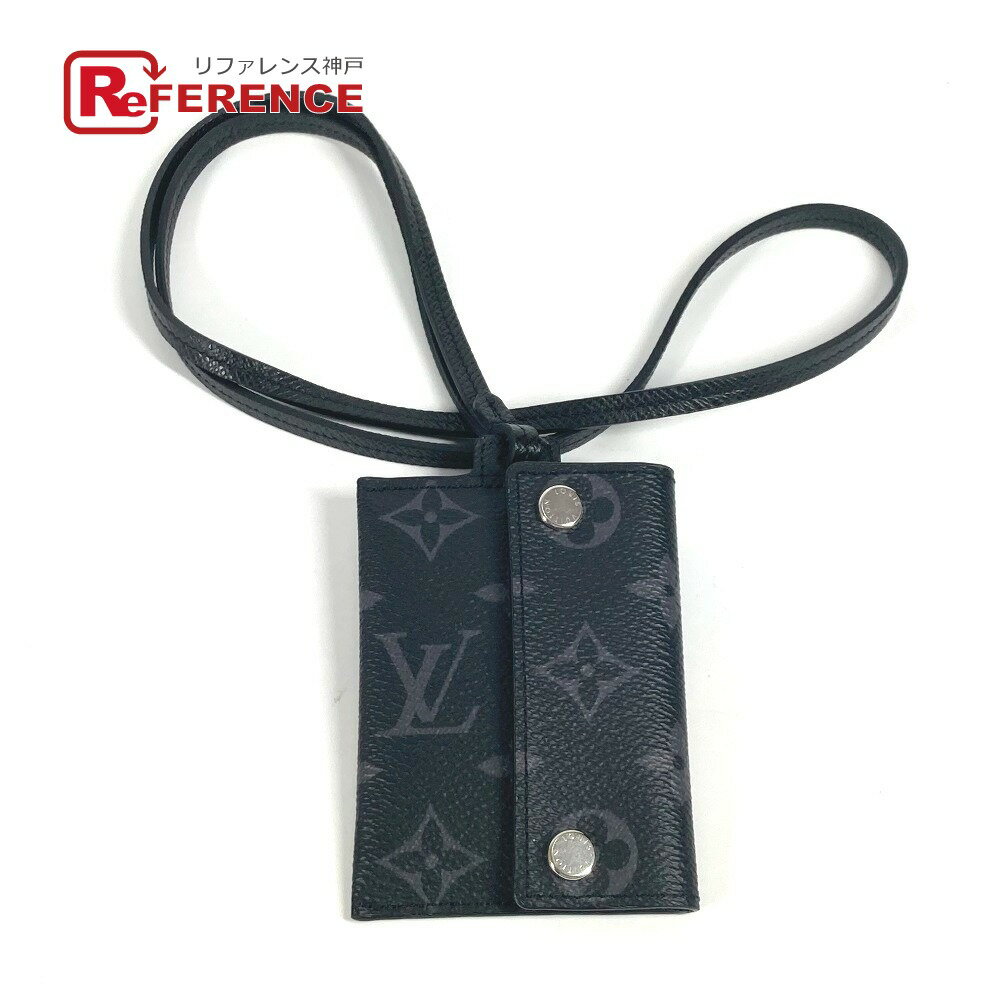 LOUIS VUITTON ルイヴィトン M83155 タイガラマ ポルト カルト・オンストラップ 財布 小銭入れ ストラップ付 カードケース 名刺入れ コインケース タイガレザー ユニセックス ブラック 【中古】