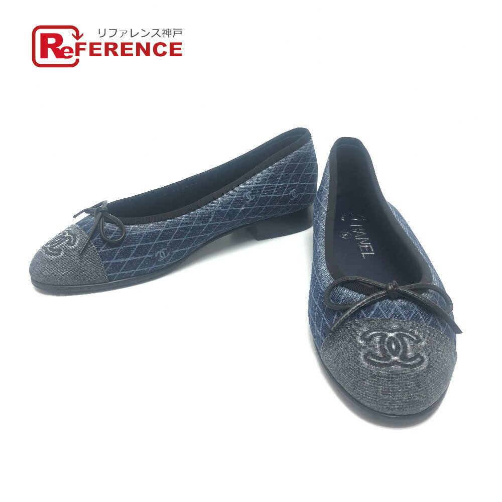 【未使用】CHANEL シャネル デニム シャーリングパンプス ココマーク 希少 未使用】CHANEL シャネル デニム シャーリングパンプス ココ