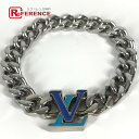LOUIS VUITTON ルイヴィトン M0919L LVロゴ ブラスレ LV チェーン ブレスレット LVイニシャル アクセサリー ブレスレット メタル ユニセックス シルバー 【中古】
