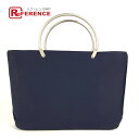 CHANEL シャネル メタルハンドル カバン トートバッグ ハンドバッグ ポリアミド レディース ネイビー 【中古】