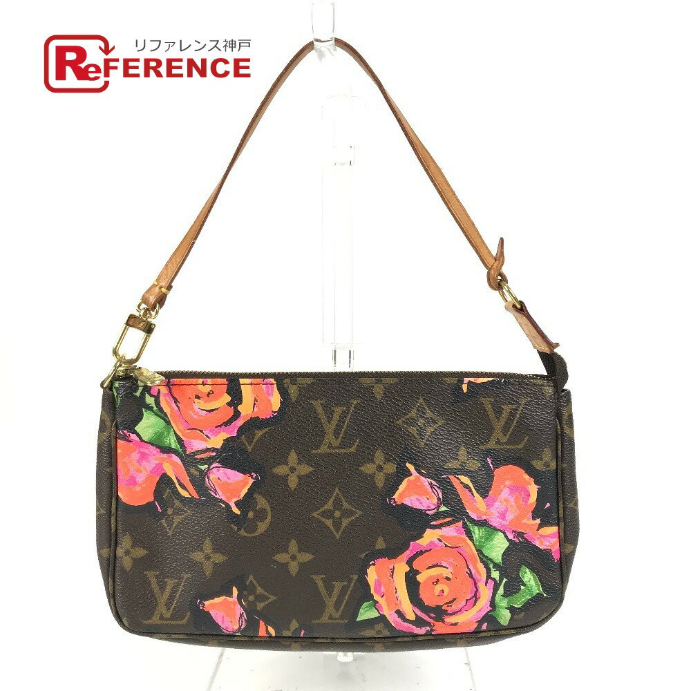 LOUIS VUITTON ルイヴィトン M48615 モノグラムローズ バラ 薔薇 ポシェットアクセソワール カバン ハンドバッグ ショルダーバッグ ポーチ モノグラムキャンバス レディース ブラウン 【中古】