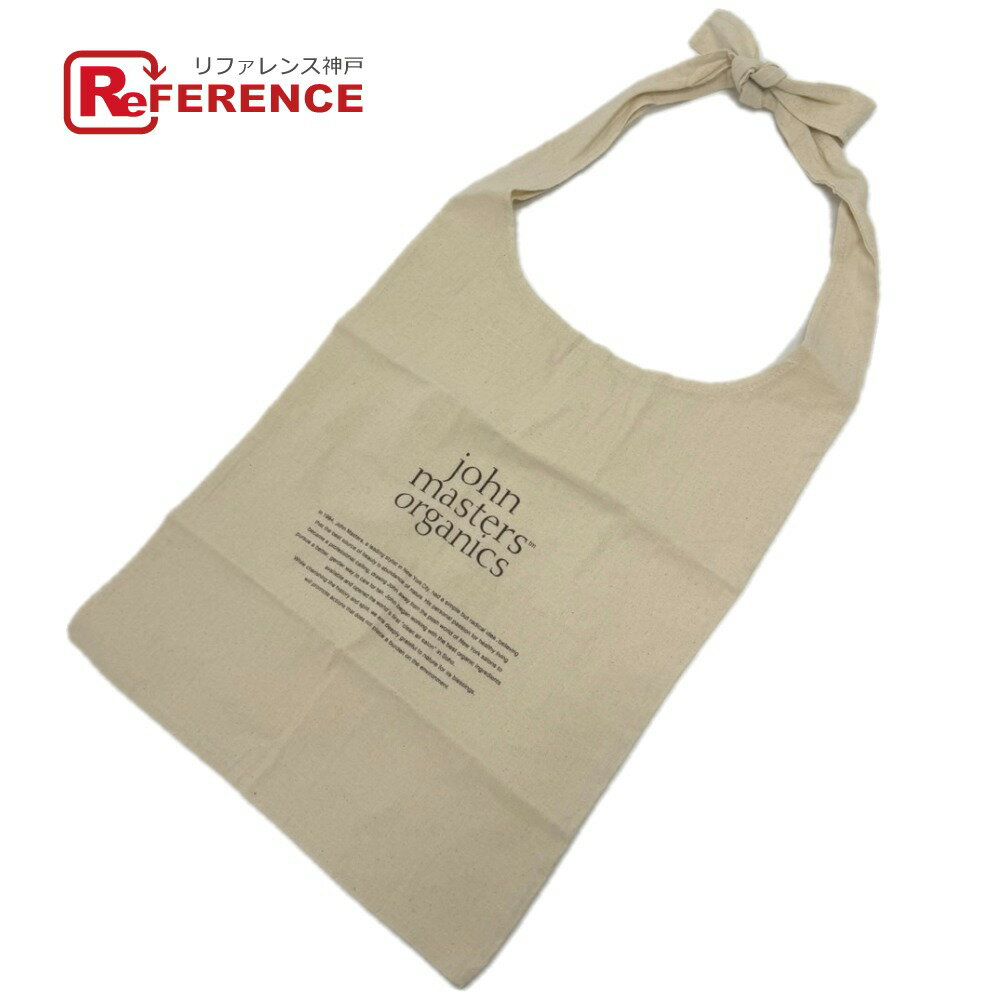 樂天商城 - john masters organics ジョンマスターオーガニック ロゴ カバン トートバッグ エコバッグ ショルダーバッグ コットン レディース ベージュ 未使用 【中古】
