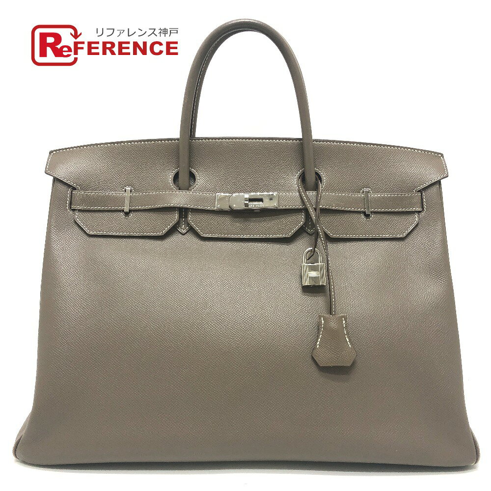 HERMES 501 - HERMES エルメス バーキン40 カバン バーキン 40 ハンドバッグ ヴォーエプソン レディース エトゥープ ブラウン 【中古】
