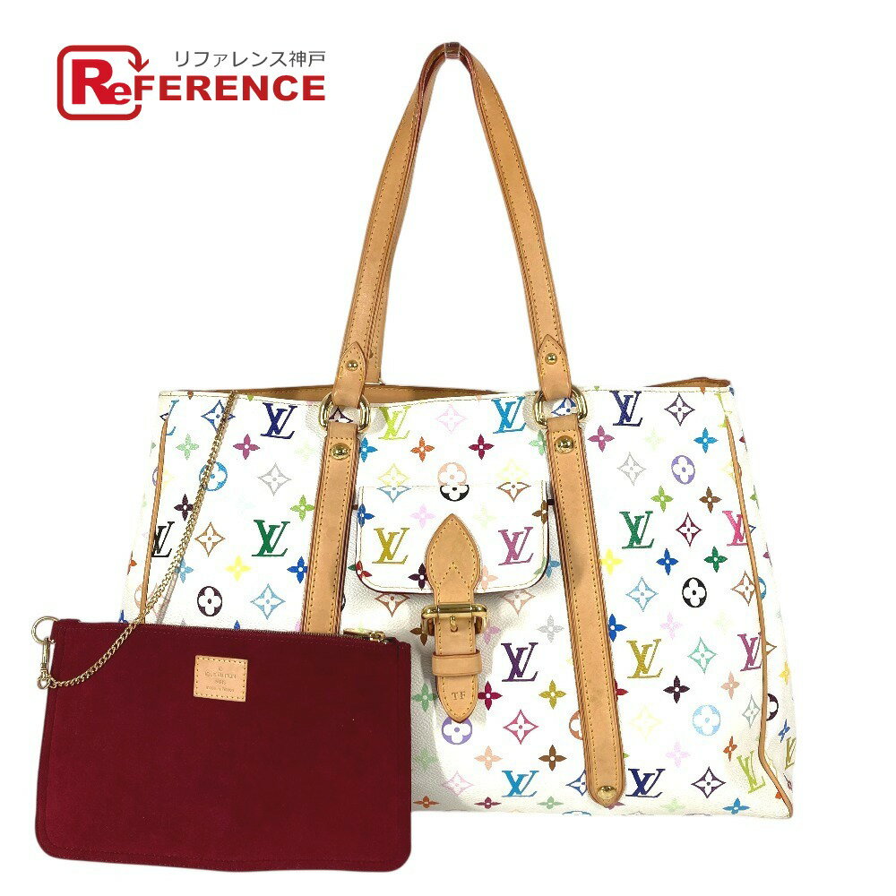 LOUIS VUITTON ルイヴィトン M40100 モノグラムマルチカラー オーレリアGM オーレリア GM カバン 肩掛け トートバッグ ポーチ付き ショルダーバッグ モノグラムマルチカラーキャンバス レディース ホワイト 【中古】