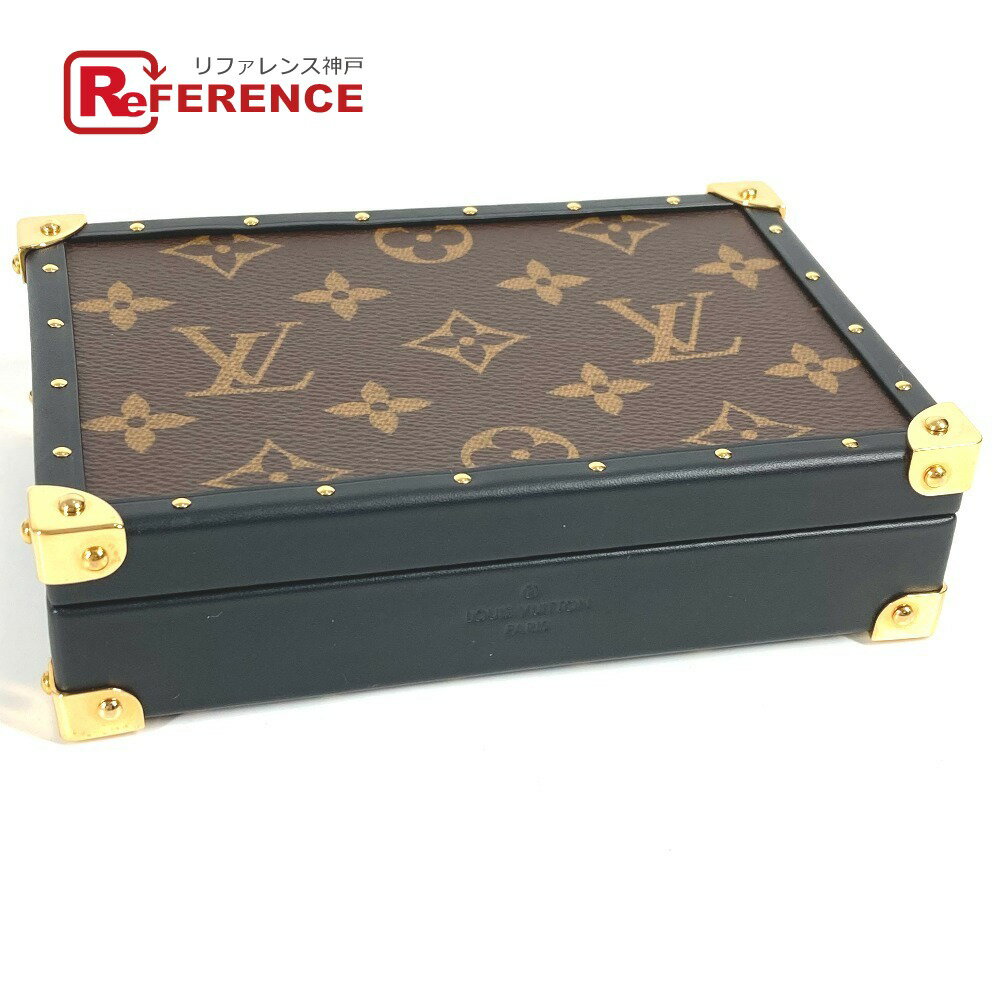 LOUIS VUITTON ルイヴィトン GI0555 モノグラム ジュエリーボックス トランク アクセサリー インテリア ジュエリーケース ミラー付き 鏡 小物入れ モノグラムキャンバス /レザー ユニセックス ブラウン 新品同様 【中古】