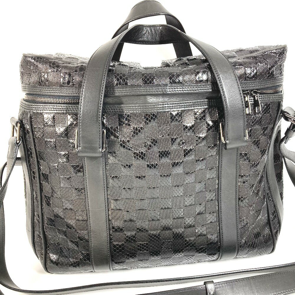 LOUIS VUITTON ルイヴィトン M95800 ダミエ パイソン DJバッグ カバン 2WAYバッグ ハンドバッグ ショルダーバッグ ボストンバッグ パイソン/レザー ユニセックス ボストンバッグ 【中古】