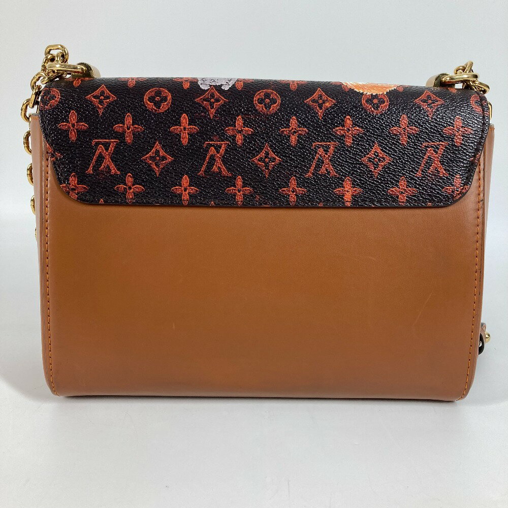 LOUIS VUITTON ルイヴィトン M44408 モノグラム キャットグラム 猫 サック ツイストMM カバン チェーンバッグ 斜め掛け Wチェーン ショルダーバッグ モノグラムキャンバス /レザー レディース ブラウン 【中古】