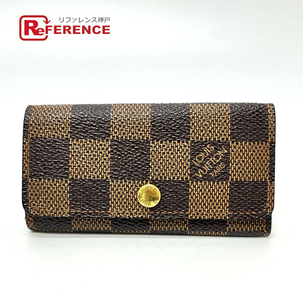 LOUIS VUITTON ルイヴィトン N62631 ミュルティクレ 4 4連 鍵 キーケース ダミエキャンバス レディース ブラウン 【中古】