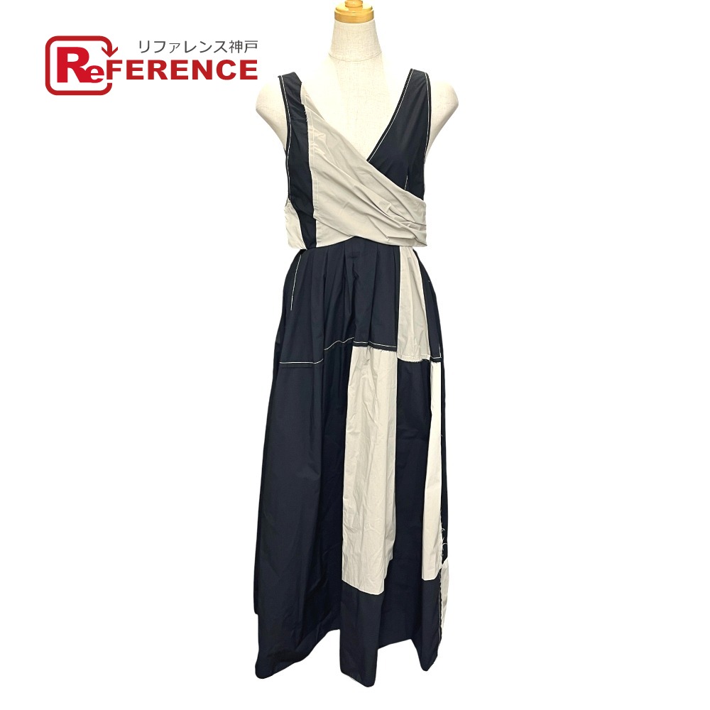 樂天商城 - IRENE アイレネ 23S85004 カラーブロックマキシドレス バイカラー スカート アパレル ワンピース コットン レディース ブラウン 未使用 【中古】