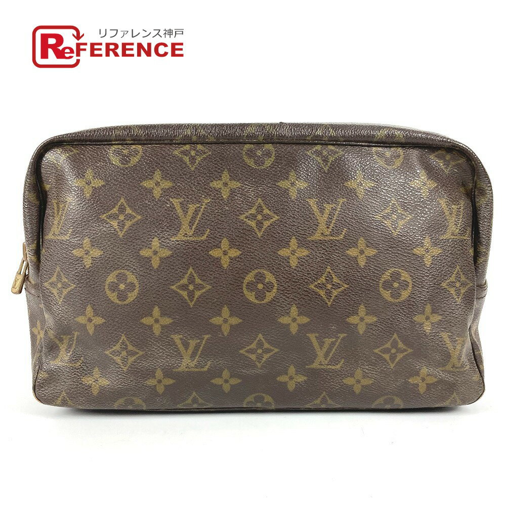 LOUIS VUITTON ルイヴィトン M47522 モノグラム トゥルーストワレット28 トゥルーストワレット 28 メイクポーチ 化粧ポーチ クラッチバッグ セカンドバッグ 化粧ポーチ モノグラムキャンバス ユニセックス ブラウン 【中古】