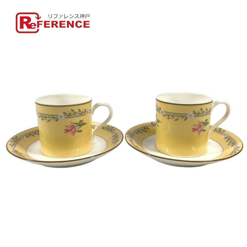 TIFFANY&Co. ティファニー 2客セット ペア カップ＆ソーサー 皿 コップ マグカップ コーヒーカップ ティーカップ 陶器 レディース ピンク 未使用 【中古】