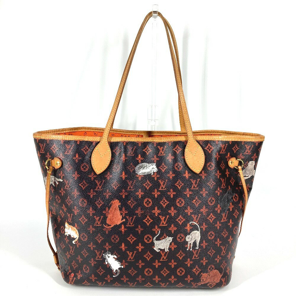 LOUIS VUITTON ルイヴィトン M44441 トランスフォームドモノグラム ネコ 猫 キャットグラム ネヴァーフルMM ネヴァーフル MM カバン ショルダーバッグ 肩掛け ポーチ付き トートバッグ モノグラムキャンバス /レザー レディース ブラウン 【中古】