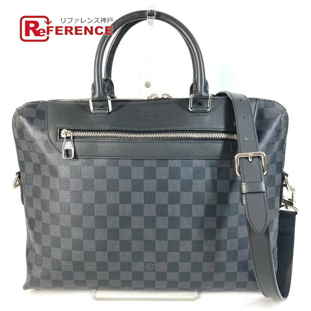LOUIS VUITTON ルイヴィトン N48260 ダミエグラフィット PDJ NM ブリーフケース 2WAYバッグ ショルダーバッグ ブリーフケース ビジネスバッグ ダミエグラフィットキャンバス メンズ ブラック 【中古】