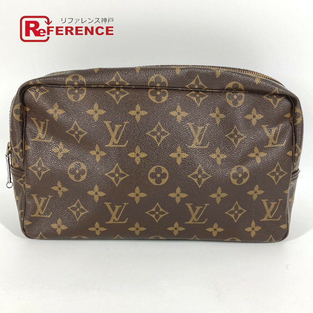 LOUIS VUITTON ルイヴィトン M47522 モノグラム トゥルーストワレット28 トゥルーストワレット 28 メイクポーチ 化粧ポーチ クラッチバッグ セカンドバッグ 化粧ポーチ モノグラムキャンバス ユニセックス ブラウン 【中古】