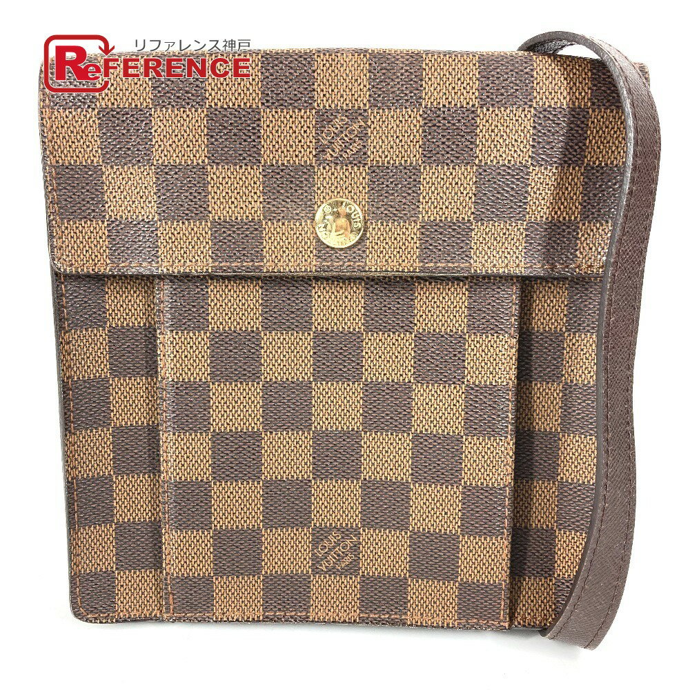LOUIS VUITTON ルイヴィトン N45272 ダミエ ピムリコ ポシェット 斜め掛け フラップ ショルダーバッグ ダミエキャンバス ユニセックス エベヌ ブラウン 【中古】