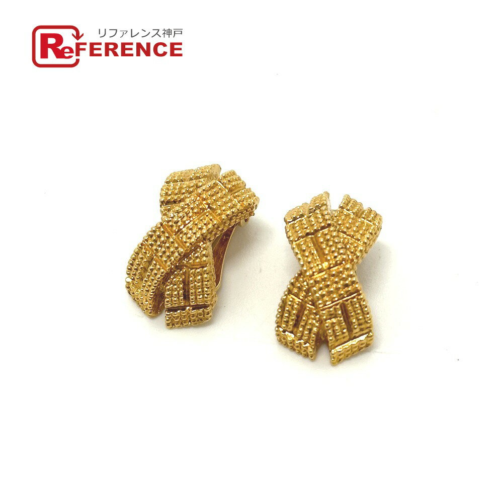 Dior ディオール クロスデザイン イヤリング メタル レディース ゴールド 【中古】