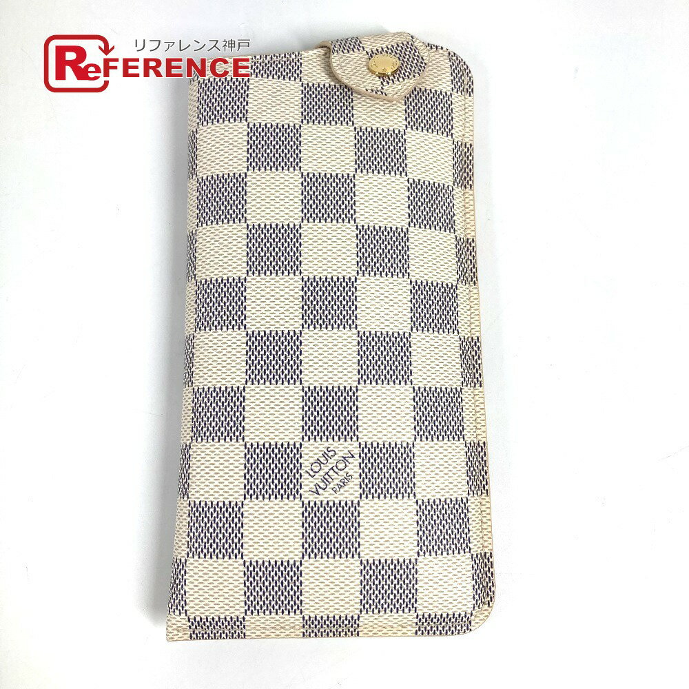 LOUIS VUITTON ルイヴィトン N60025 ダミエアズール エテュイ・リエットMM ポーチ 眼鏡 アイウェア サングラス メガネケース ダミエアズールキャンバス ユニセックス ホワイト 【中古】