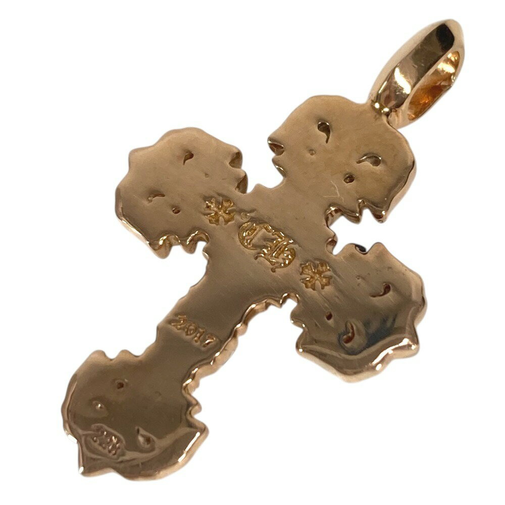 CHROME HEARTS クロムハーツ アクセサリー ジュエリー ネックレス ペンダント CHARM FILIGREE TINY P EMRLD タイニーフィリグリー クロス PAVE エメラルド K22 22金 K22 ペンダントトップ K22 ユニセックス ゴールド 【中古】