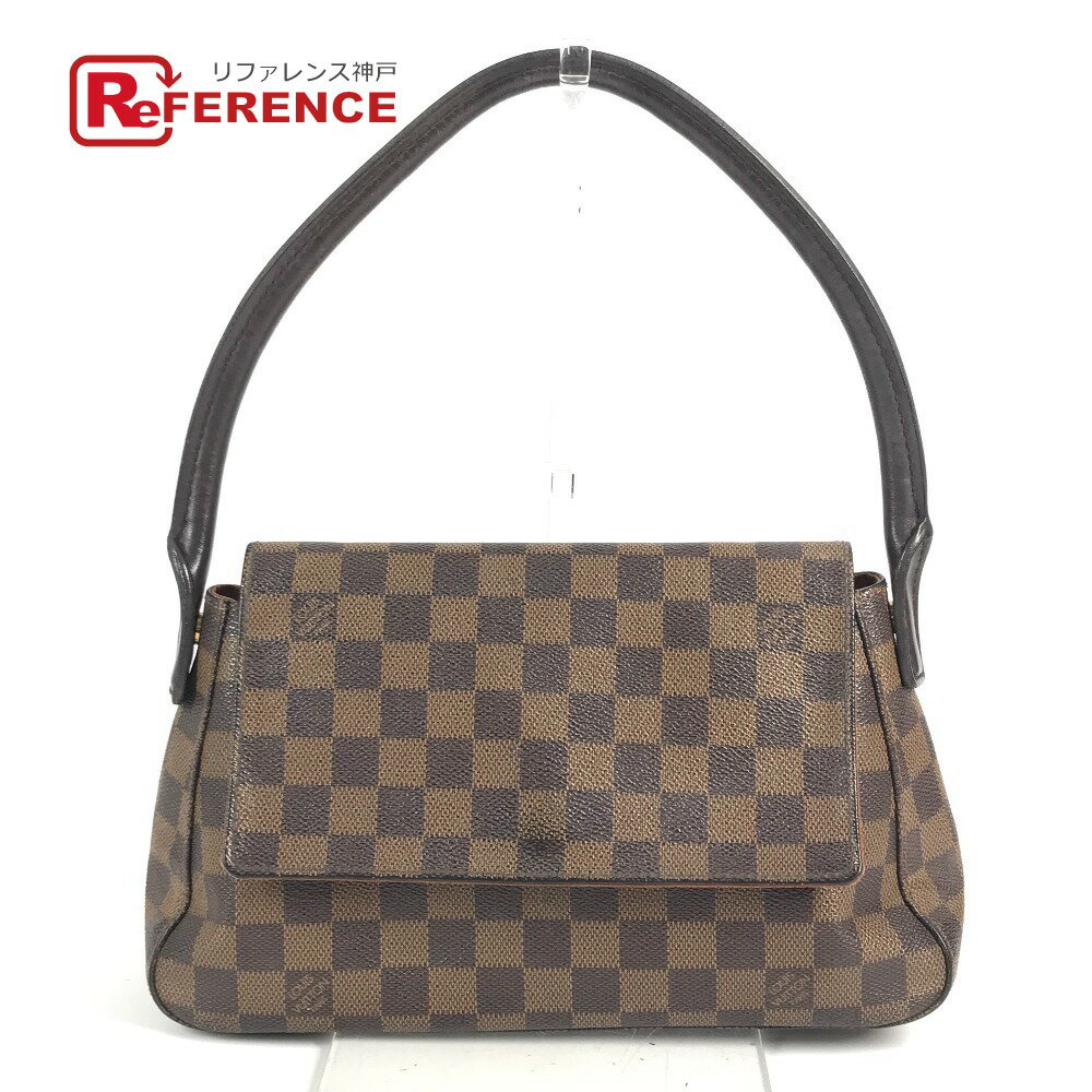 LOUIS VUITTON - LOUIS VUITTON ルイヴィトン N51158 ダミエ ミニルーピング ハンドバッグ フラップ SPO スペシャルオーダー ショルダーバッグ カバン トートバッグ ダミエキャンバス レディース エベヌ ブラウン 【中古】