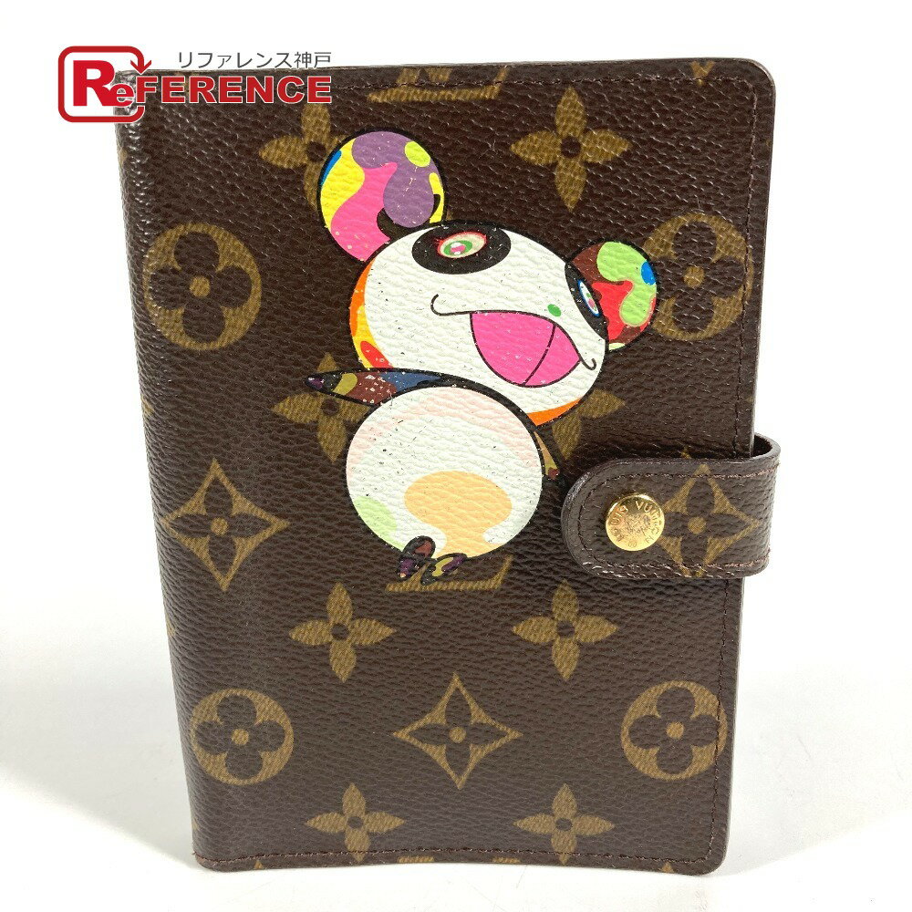 LOUIS VUITTON ルイヴィトン R20011 モノグラムパンダ 村上隆 アジェンダPM システム手帳 ステーショナリー 手帳カバー モノグラムキャンバス ユニセックス ブラウン 【中古】