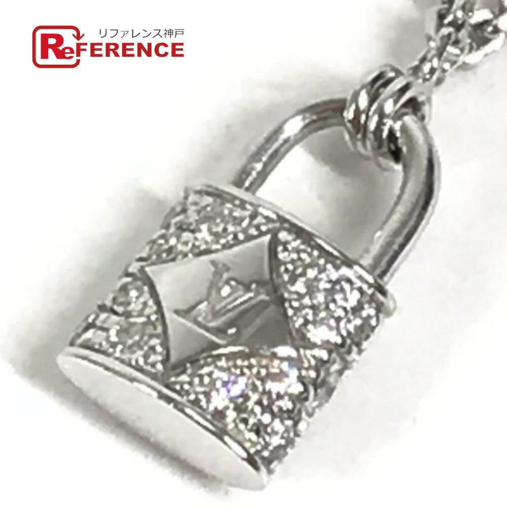 LOUIS VUITTON - LOUIS VUITTON ルイヴィトン Q93560 ダイヤモンド パンダンティフ・ロックイットXS ダイヤ アクセサリー ジュエリー 金 K18 18K ネックレス WG750 ユニセックス シルバー 【中古】
