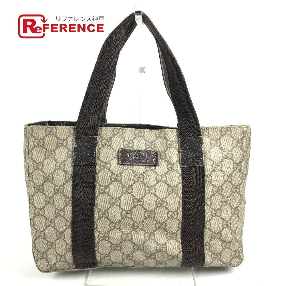 GUCCI グッチ 141976 GGスプリーム ロゴ カバン トートバッグ ハンドバッグ GGスプリームキャンバス /レザー ユニセックス ベージュ 【中古】