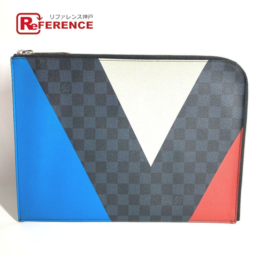 LOUIS VUITTON ルイヴィトン N41594 アメリカズカップ ダミエグラフィット ポシェット・ジュールGM　 ポーチ カバン セカンドバッグ L字ファスナー クラッチバッグ ダミエグラフィットキャンバス ユニセックス ブラック 【中古】