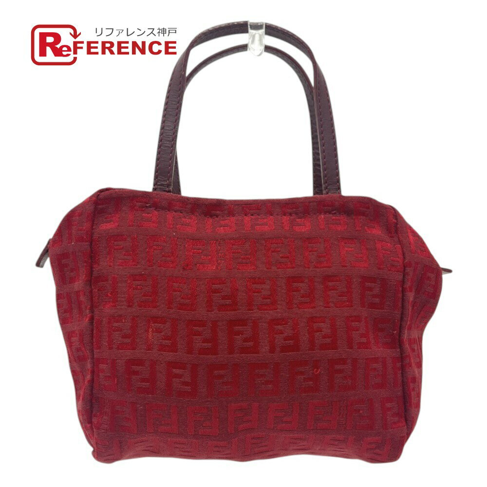 FENDI - FENDI フェンディ ズッカ柄 ミニバッグ カバン ロゴ ビンテージ ハンドバッグ キャンバス レディース レッド 【中古】