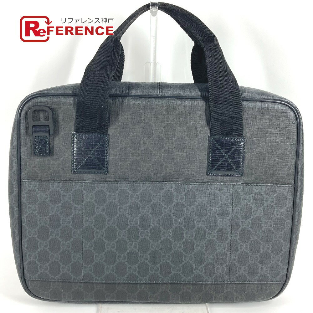 GUCCI グッチ 169934　 GGスプリーム ロゴ PCケース ビジネスバッグ トートバッグ ハンドバッグ GGスプリームキャンバス ユニセックス ブラック 【中古】