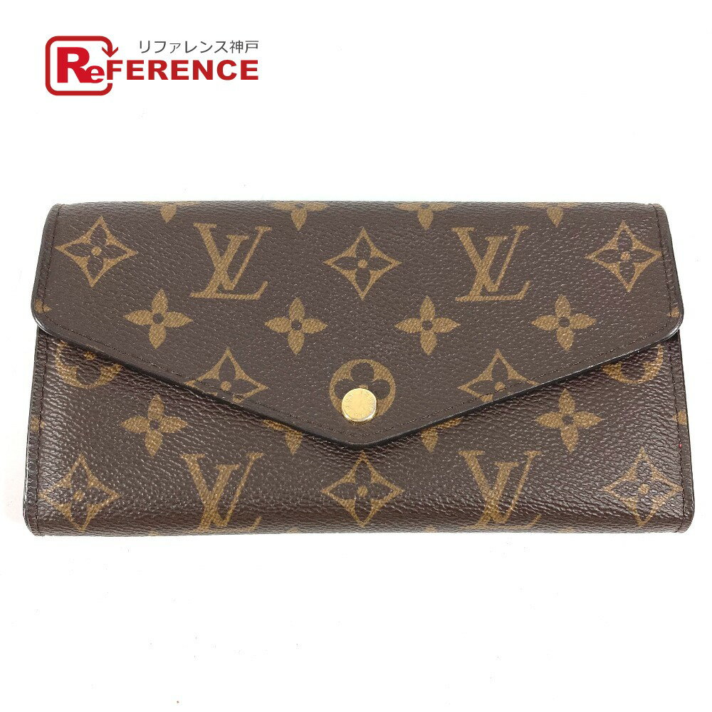 LOUIS VUITTON ルイヴィトン M62236 モノグラム ポルトフォイユ サラ 2つ折り長財布 フラップ ロングウォレット 長財布 モノグラムキャンバス ユニセックス コクリコ ブラウン 【中古】