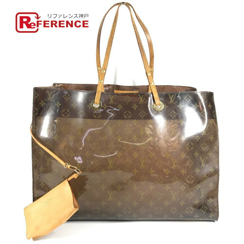 LOUIS VUITTON - LOUIS VUITTON ルイヴィトン M50500 モノグラム ビニール カバクルーズ ショルダーバッグ 肩掛け カバン ポーチ付き トートバッグ ビニール レディース ブラウン 【中古】