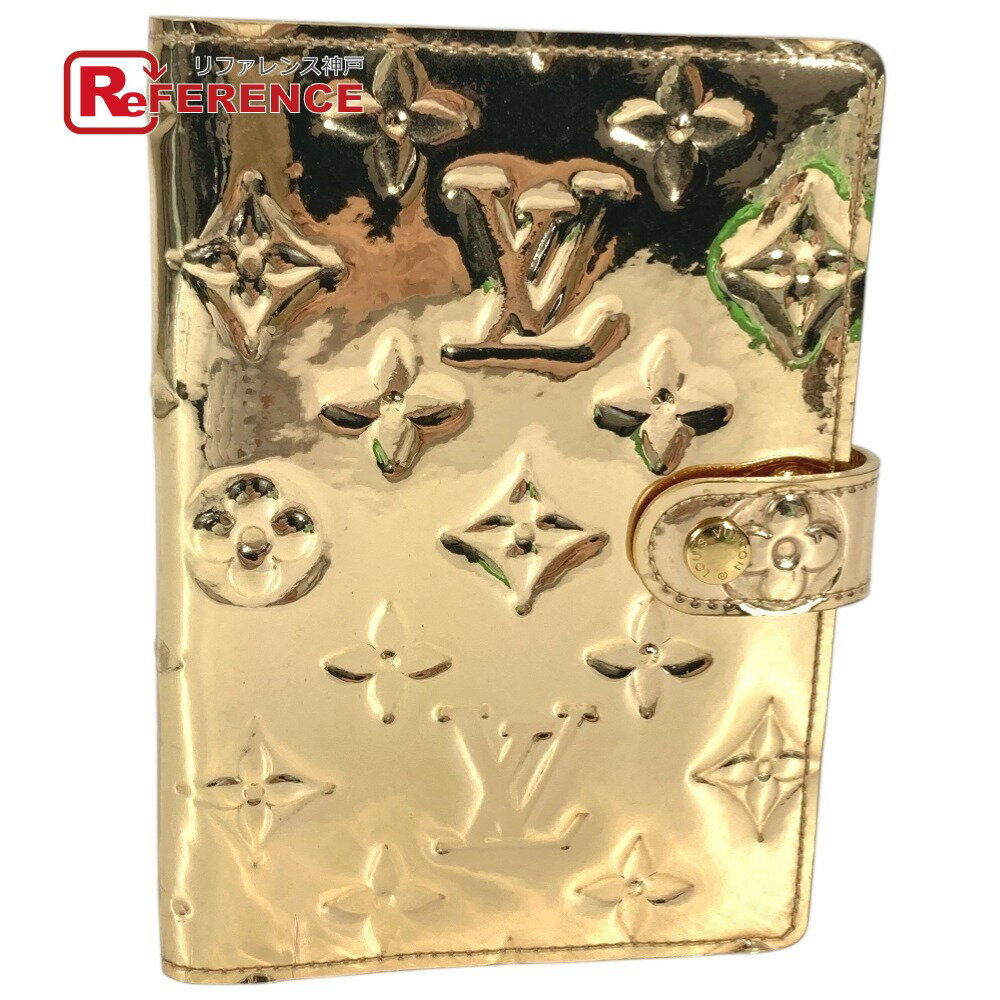 LOUIS VUITTON - LOUIS VUITTON ルイヴィトン R20962 モノグラムミロワール アジェンダPM アジェンダ PM システム手帳 ステーショナリー 手帳カバー レザー ユニセックス ゴールド 【中古】