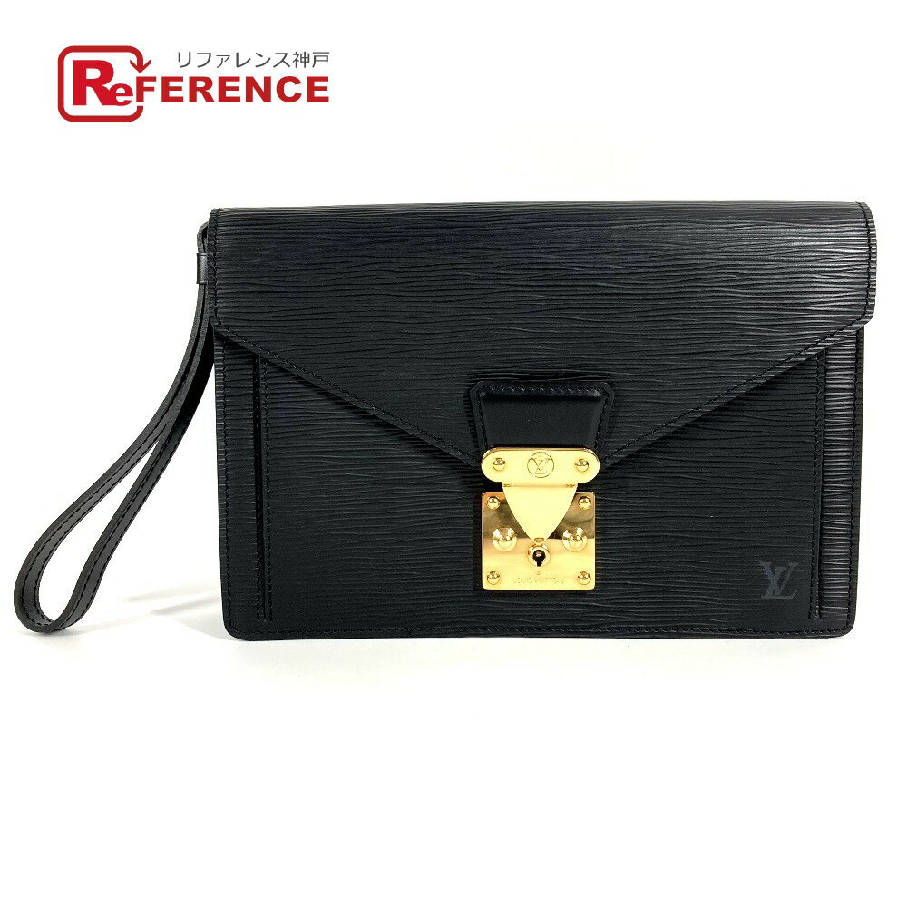 LOUIS VUITTON ルイヴィトン M52612 エピ ポシェット セリエ ドラゴンヌ クラッチバッグ カバン ストラップ付き セカンドバッグ エピレザー メンズ ノワール ブラック 【中古】