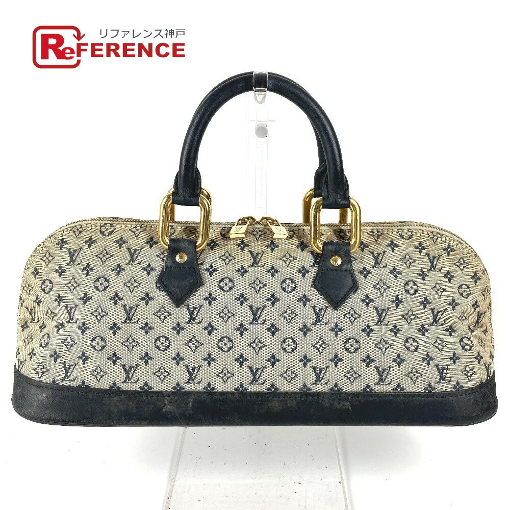 LOUIS VUITTON ルイヴィトン M92205 モノグラムミニ アルマロン カバン ミニボストンバッグ ハンドバッグ モノグラムミニキャンバス レディース ネイビー 【中古】