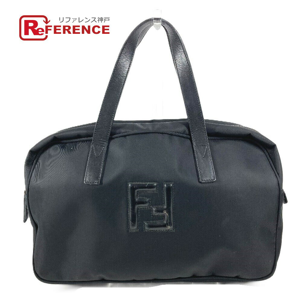 樂天商城 - FENDI フェンディ ヴィンテージ FFロゴ カバン ハンドバッグ バッグ ハンドバッグ ナイロン ユニセックス ブラック 【中古】