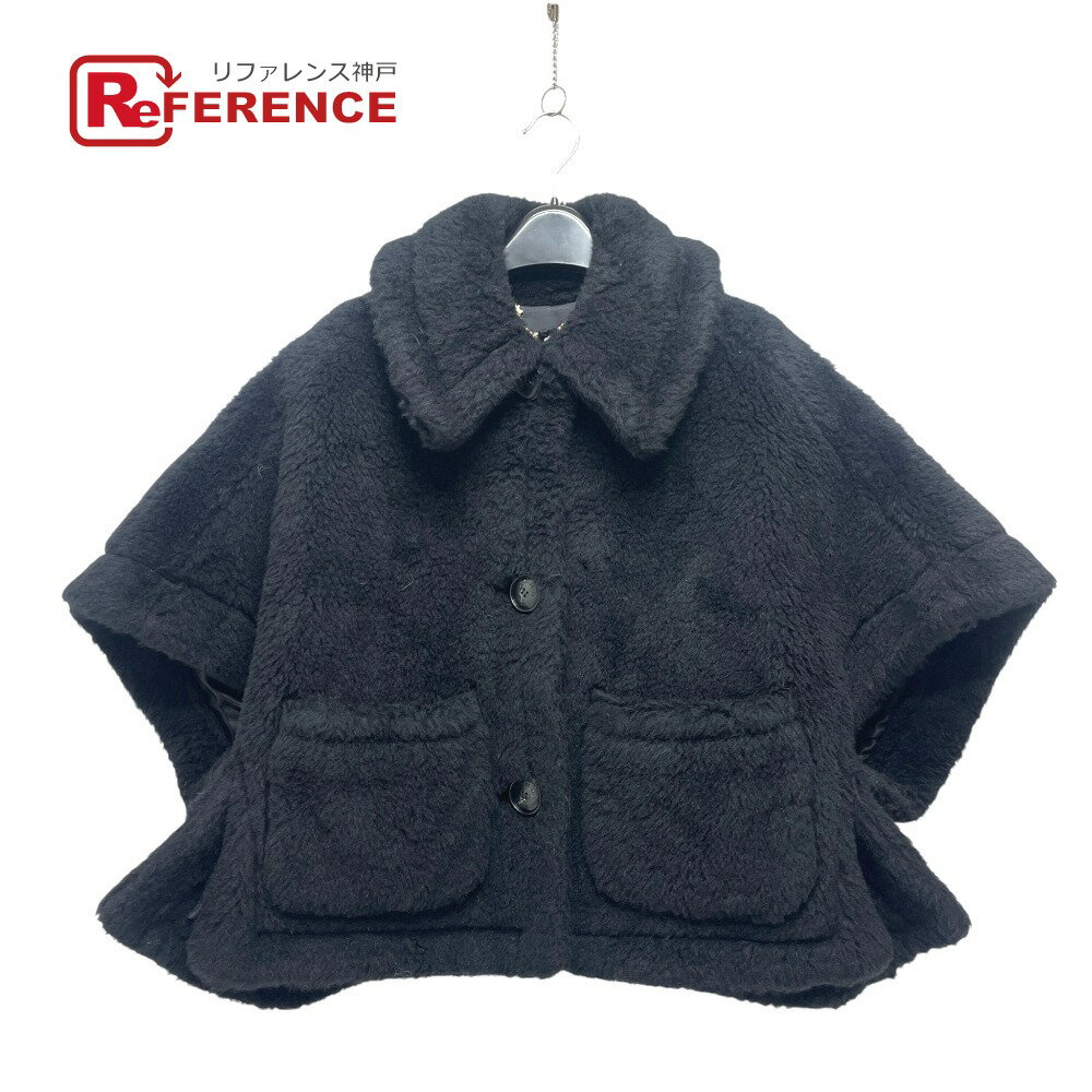 樂天商城 - MAX MARA マックスマーラ 2524736062 テディベア ニュテールゾ テディ ケープ アパレル ポンチョ アルパカ レディース ブラック 未使用 【中古】