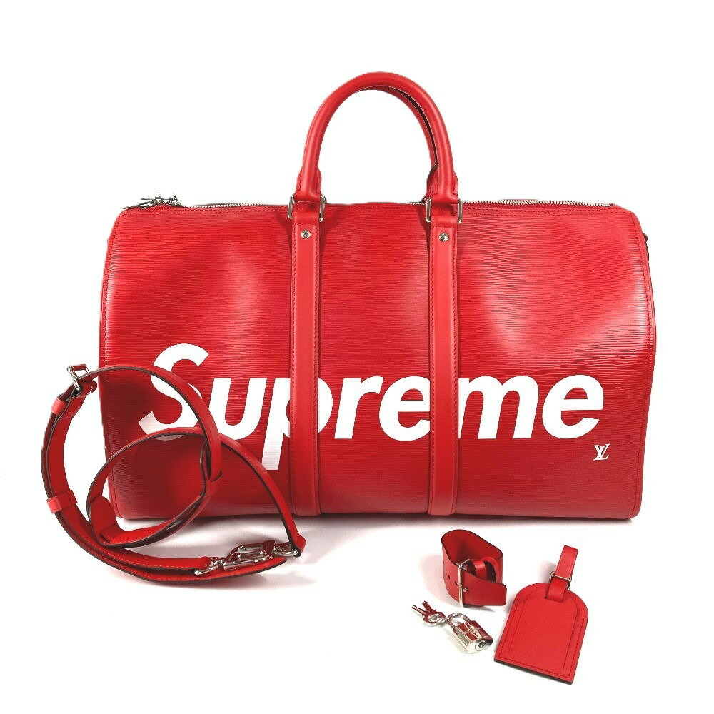 LOUIS VUITTON �륤�����ȥ� M53419 ���� supreme ����ץ꡼�� ����� �����ݥ�Х�ɥꥨ����45 ι�ԥХå� �ȥ�٥�Хå� ���Х� �ܥ��ȥ�Хå� ���ԥ쥶�� ��� ��å� ����Ʊ�� ����š�