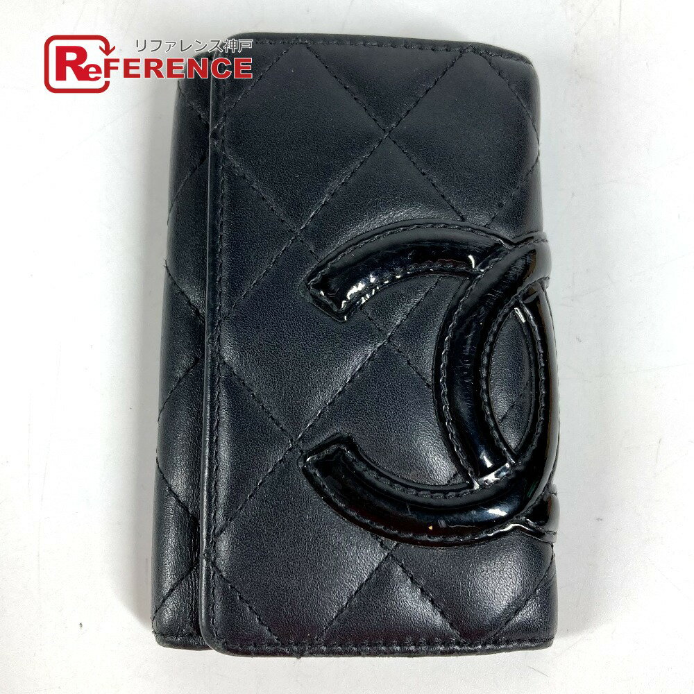 CHANEL - CHANEL シャネル A26723 カンボンライン CC ココマーク 6連 鍵 キーケース レザー レディース ブラック 【中古】