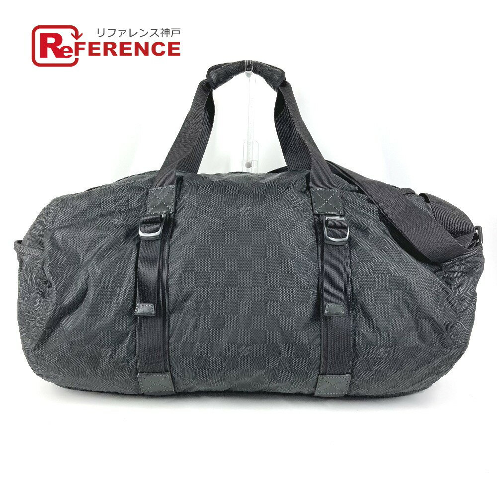 LOUIS VUITTON - LOUIS VUITTON ルイヴィトン M97058 ダミエ アヴァンチュール プラクティカル 2WAYバッグ トラベルバッグ 旅行バッグ ボストンバッグ レザー/ナイロン ユニセックス ブラック 【中古】