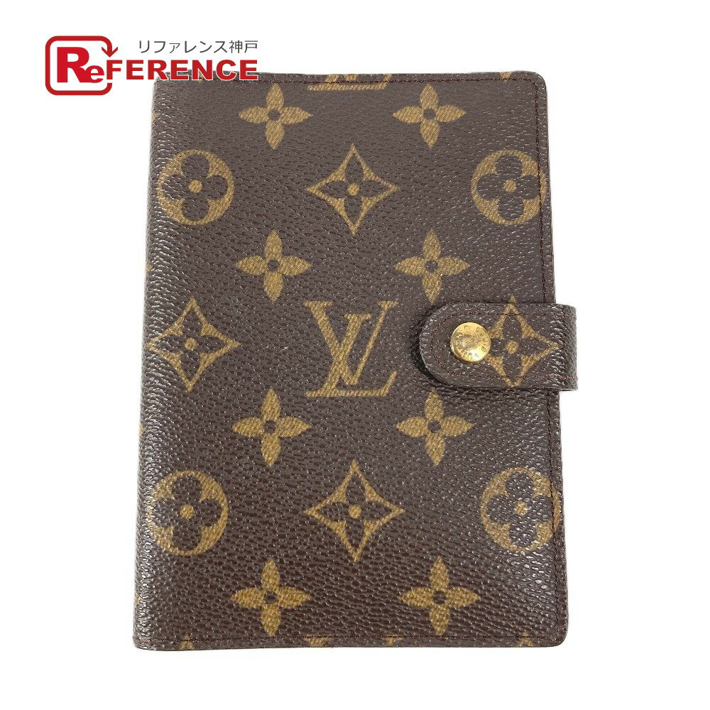 LOUIS VUITTON - LOUIS VUITTON ルイヴィトン R20005 モノグラム アジェンダPM アジェンダ PM システム手帳 ステーショナリー 手帳カバー モノグラムキャンバス ユニセックス ブラウン 【中古】