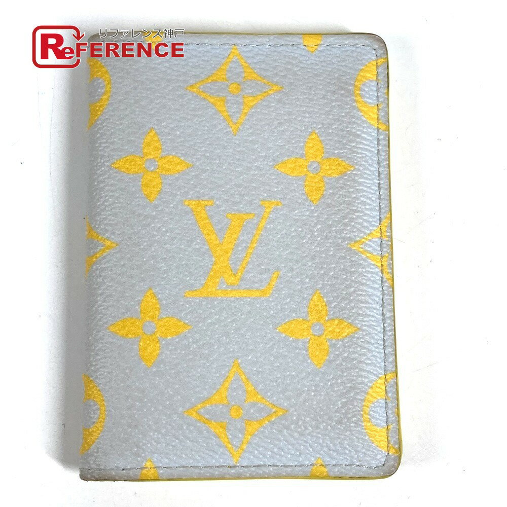 LOUIS VUITTON - LOUIS VUITTON ルイヴィトン M14769 モノグラム オーガナイザードゥポッシュ 2つ折り パスケース 名刺入れ カードケース レザー ユニセックス グレー 【中古】