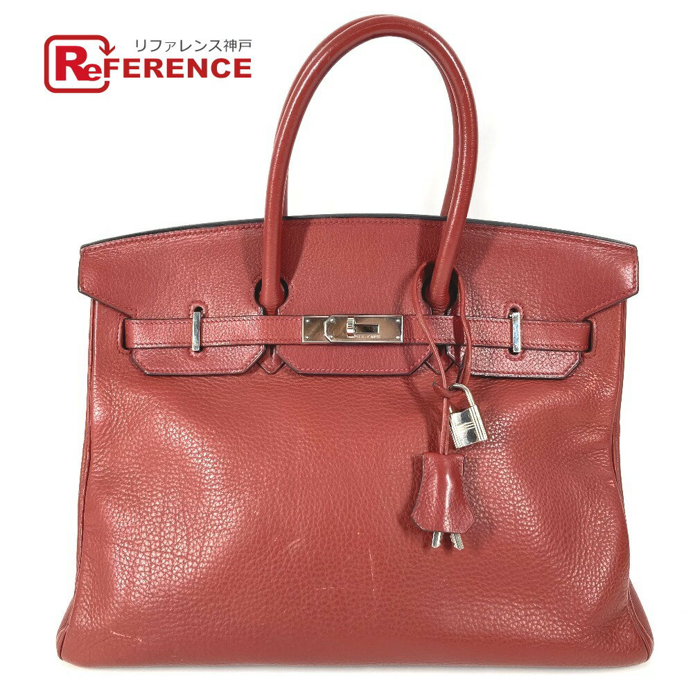 樂天商城 - HERMES エルメス バーキン35 バーキン 35 カバン トートバッグ ハンドバッグ アルデンヌ ユニセックス ルージュアッシュ 推定 ワインレッド系 【中古】