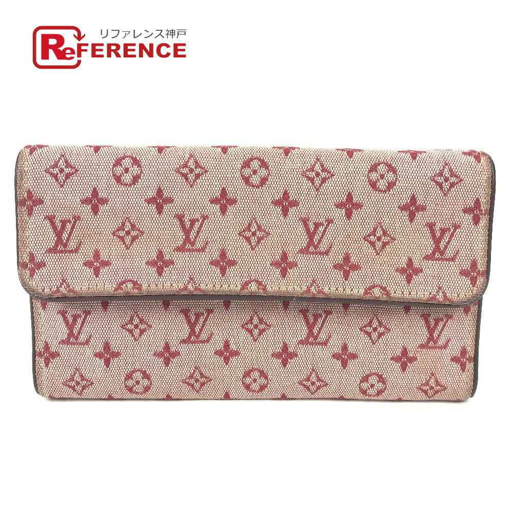 樂天商城 - LOUIS VUITTON ルイヴィトン M92244 モノグラムミニ ポルトトレゾール インターナショナル ロングウォレット フラップ 長財布 モノグラムミニキャンバス ユニセックス チェリー レッド 【中古】
