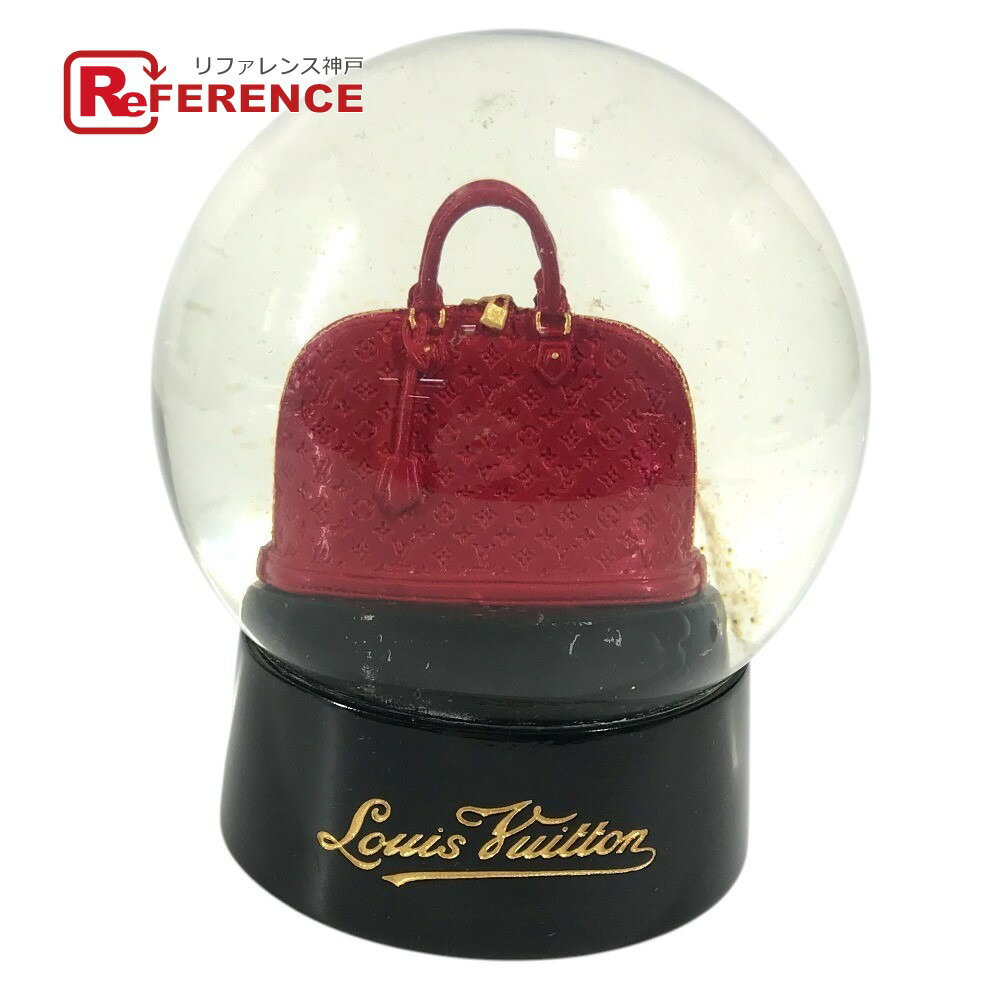 LOUIS VUITTON ルイヴィトン ノベルティ 非売品 モノグラム アルマ スノードーム オブジェ ガラス ユニセックス レッド 【中古】