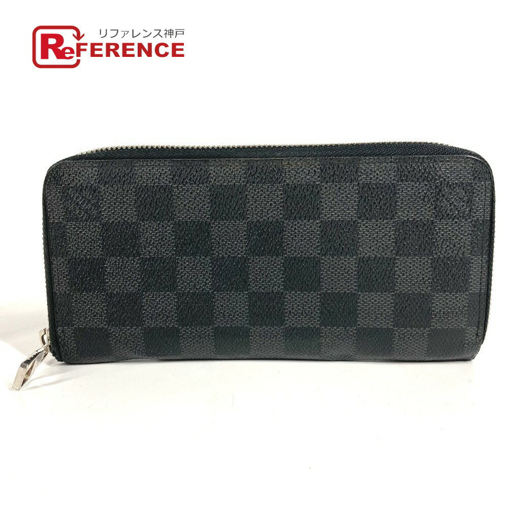 樂天商城 - LOUIS VUITTON ルイヴィトン N63095 ダミエグラフィット ジッピーウォレットヴェルティカル ロングウォレット ラウンドファスナー 長財布 ダミエグラフィットキャンバス ユニセックス ブラック 【中古】