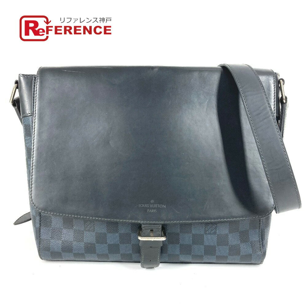 Rakuten - LOUIS VUITTON ルイヴィトン N41585 ダミエコバルト ニューポート メッセンジャーMM メッセンジャーバッグ カバン 斜め掛け フラップ ショルダーバッグ ダミエコバルトキャンバス ユニセックス ネイビー 【中古】
