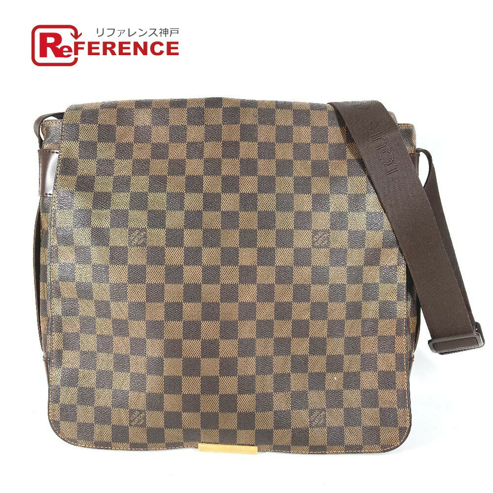 Rakuten - LOUIS VUITTON ルイヴィトン N45258 ダミエ バスティーユ　 カバン フラップ 斜め掛け メッセンジャーバッグ ショルダーバッグ ダミエキャンバス ユニセックス エベヌ ブラウン 【中古】