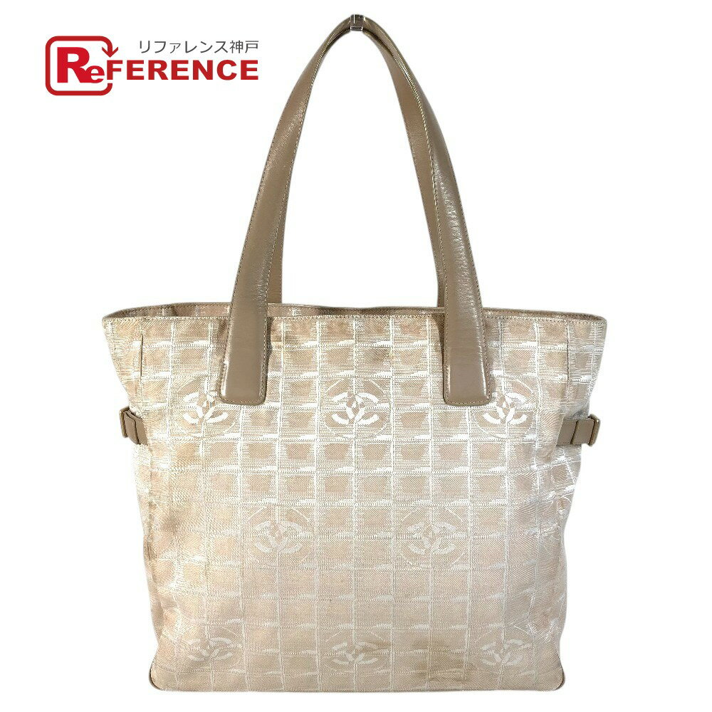 樂天商城 - CHANEL シャネル A15825 ニュートラベルラインGM ニュートラベルライン GM トートバッグ 肩掛け カバン ショルダーバッグ ナイロン/レザー ユニセックス ベージュ 【中古】